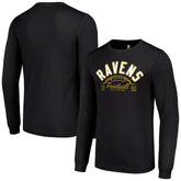 Baltimore Ravens Starter Half Ball Team Long Sleeve T-Shirt Black - NFL