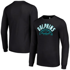 Miami Dolphins Starter Half Ball Team Long Sleeve T-Shirt Black - NFL