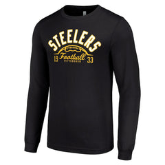 Pittsburgh Steelers Starter Half Ball Team Long Sleeve T-Shirt Black - NFL