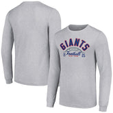 New York Giants Starter Half Ball Team Long Sleeve T-Shirt Heather Gray - NFL