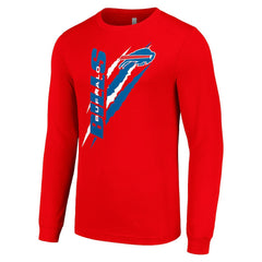 Buffalo Bills Starter Color Scratch Long Sleeve T-Shirt Red - NFL