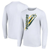 Green Bay Packers Starter Color Scratch Long Sleeve T-Shirt White - NFL