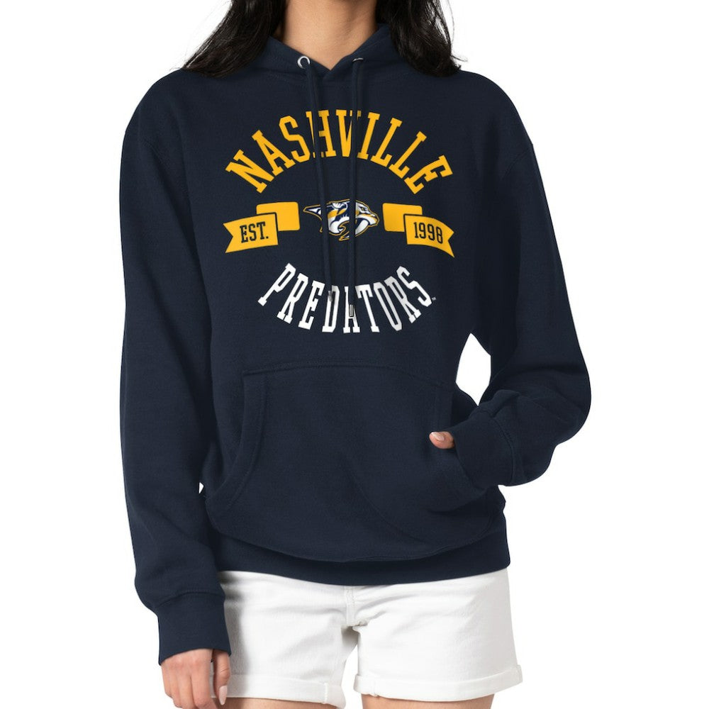 Nashville Predators - G-III 4Her by Carl Banks Women's City Graphic Fleece Pullover Hoodie Navy