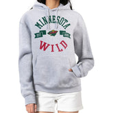Minnesota Wild - G-III 4Her by Carl Banks Women's City Graphic Fleece Pullover Hoodie Heather Gray