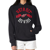 Detroit Red Wings - G-III 4Her by Carl Banks Women's City Graphic Fleece Pullover Hoodie Black