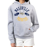 Nashville Predators - G-III 4Her by Carl Banks Women's City Graphic Fleece Pullover Hoodie Heather Gray