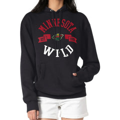 Minnesota Wild - G-III 4Her by Carl Banks Women's City Graphic Fleece Pullover Hoodie Black