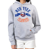 New York Islanders - G-III 4Her by Carl Banks Women's City Graphic Fleece Pullover Hoodie Heather Gray