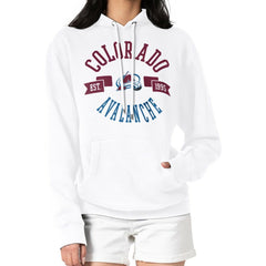 Colorado Avalanche - G-III 4Her by Carl Banks Women's City Graphic Fleece Pullover Hoodie White