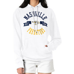 Nashville Predators - G-III 4Her by Carl Banks Women's City Graphic Fleece Pullover Hoodie White