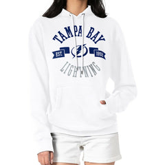 Tampa Bay Lightning - G-III 4Her by Carl Banks Women's City Graphic Fleece Pullover Hoodie White
