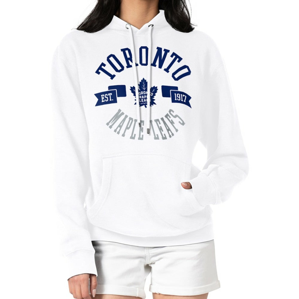 Toronto Maple Leafs - G-III 4Her by Carl Banks Women's City Graphic Fleece Pullover Hoodie White