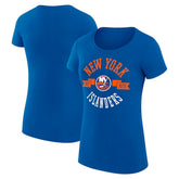 New York Islanders - G-III 4Her by Carl Banks Women's Super-Slim Fit Lightweight City Graphic Sport Crewneck T-Shirt Royal
