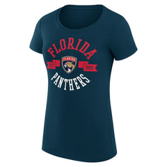 Florida Panthers - G-III 4Her by Carl Banks Women's Super-Slim Fit Lightweight City Graphic Sport Crewneck T-Shirt Navy