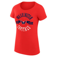 Washington Capitals G-III 4Her by Carl Banks Women's Super-Slim Fit Lightweight City Graphic Sport Crewneck T-Shirt Red