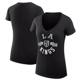 Los Angeles Kings - G-III 4Her by Carl Banks Women's Super-Slim Fit Lightweight City Graphic V-Neck T-Shirt Black