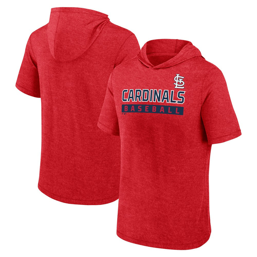 St. Louis Cardinals Fanatics Push Short Sleeve Pullover Hoodie On Sale