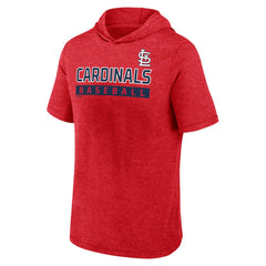 St. Louis Cardinals Fanatics Push Short Sleeve Pullover Hoodie On Sale
