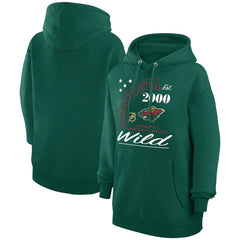 Minnesota Wild - Starter Arch City Team Graphic Fleece Pullover Hoodie Hunter Green