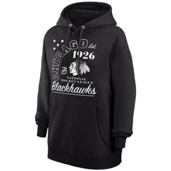 Chicago Blackhawks Starter Arch City Team Graphic Fleece Pullover Hoodie Black