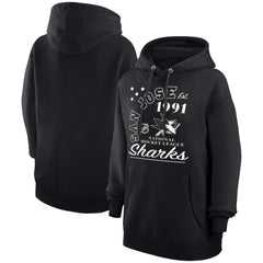 San Jose Sharks - Starter Arch City Team Graphic Fleece Pullover Hoodie Black