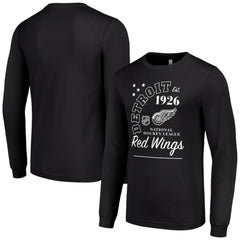 Detroit Red Wings - Starter Arch City Theme Graphic Long Sleeve T-Shirt Black