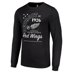 Detroit Red Wings - Starter Arch City Theme Graphic Long Sleeve T-Shirt Black