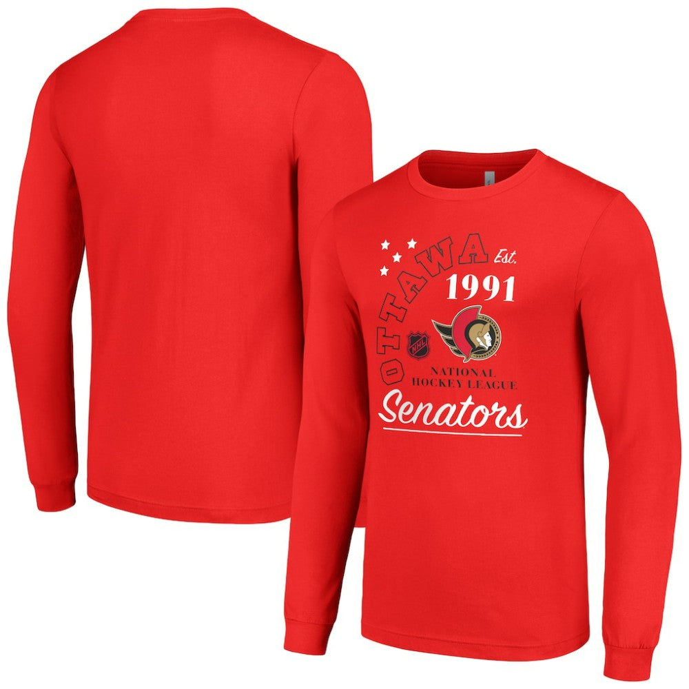 Ottawa Senators - Starter Arch City Theme Graphic Long Sleeve T-Shirt Red