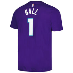 NBA - LaMelo Ball Charlotte Hornets Jordan Brand 2022/23 Statement Edition Name & Number T-Shirt - Purple