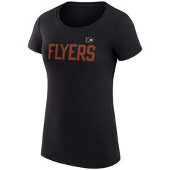 Philadelphia Flyers - G-III 4Her by Carl Banks Women's Super-Slim Fit Lightweight Dot Print Team T-Shirt Black