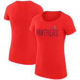 Florida Panthers - G-III 4Her by Carl Banks Women's Super-Slim Fit Lightweight Dot Print Team T-Shirt Red