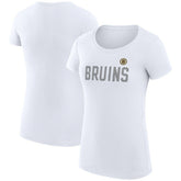 Boston Bruins G-III 4Her by Carl Banks Women's Super-Slim Fit Lightweight Dot Print Team T-Shirt White