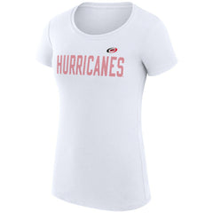 Carolina Hurricanes - G-III 4Her by Carl Banks Women's Super-Slim Fit Lightweight Dot Print Team T-Shirt White
