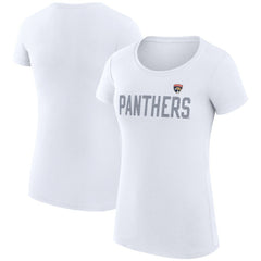 Florida Panthers - G-III 4Her by Carl Banks Women's Super-Slim Fit Lightweight Dot Print Team T-Shirt White