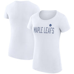 Toronto Maple Leafs - G-III 4Her by Carl Banks Women's Super-Slim Fit Lightweight Dot Print Team T-Shirt White