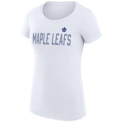 Toronto Maple Leafs - G-III 4Her by Carl Banks Women's Super-Slim Fit Lightweight Dot Print Team T-Shirt White