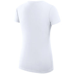 St. Louis Blues - G-III 4Her by Carl Banks Women's Super-Slim Fit Lightweight Dot Print Team V-Neck T-Shirt White