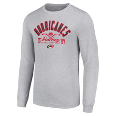 Carolina Hurricanes - Starter Puck Long Sleeve T-Shirt Heather Gray