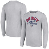 Columbus Blue Jackets - Starter Puck Long Sleeve T-Shirt Heather Gray
