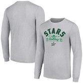 Dallas Stars - Starter Puck Long Sleeve T-Shirt Heather Gray