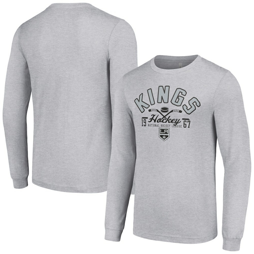 Los Angeles Kings - Starter Puck Long Sleeve T-Shirt Heather Gray