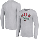 Minnesota Wild - Starter Puck Long Sleeve T-Shirt Heather Gray