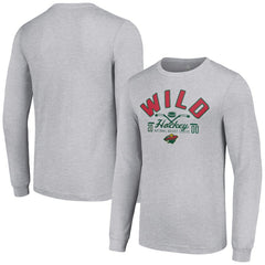 Minnesota Wild - Starter Puck Long Sleeve T-Shirt Heather Gray