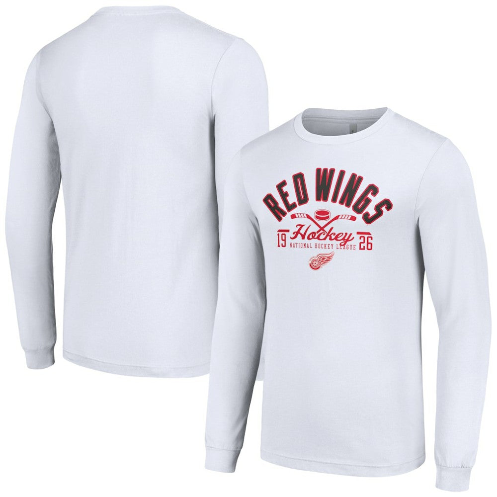 Detroit Red Wings - Starter Puck Long Sleeve T-Shirt White