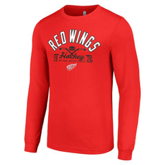 Detroit Red Wings - Starter Puck Long Sleeve T-Shirt Red