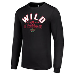 Minnesota Wild - Starter Puck Long Sleeve T-Shirt Black