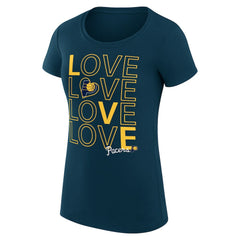 NBA - Indiana Pacers G-III 4Her by Carl Banks Women's Super-Slim Fit Lightweight Basketball Love T-Shirt - Navy