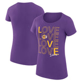 NBA - Los Angeles Lakers G-III 4Her by Carl Banks Women's Super-Slim Fit Lightweight Basketball Love T-Shirt - Purple