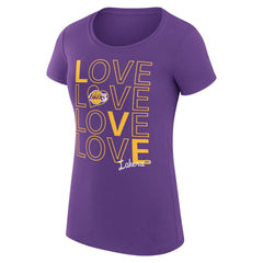 NBA - Los Angeles Lakers G-III 4Her by Carl Banks Women's Super-Slim Fit Lightweight Basketball Love T-Shirt - Purple