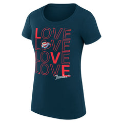 NBA - Oklahoma City Thunder G-III 4Her by Carl Banks Women's Super-Slim Fit Lightweight Basketball Love T-Shirt - Navy